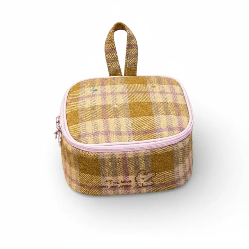 La Retvi | Trousse de Toilette Rétro Tartan Femme