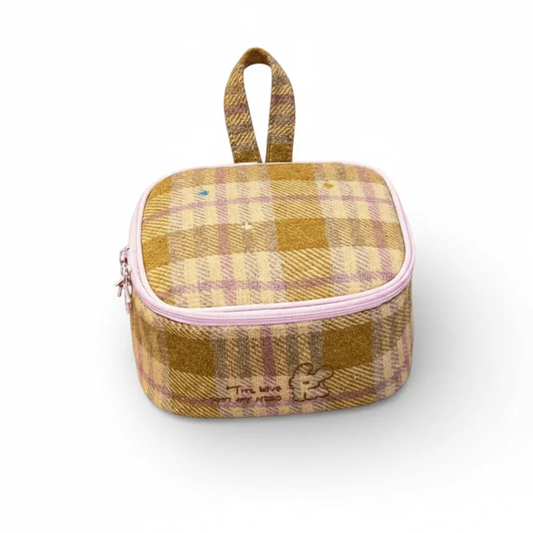 La Retvi | Trousse de Toilette Rétro Tartan Femme