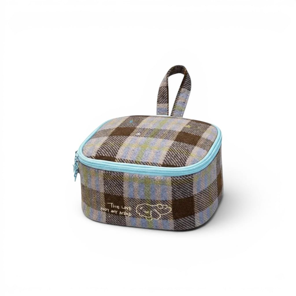 La Retvi | Trousse de Toilette Rétro Tartan Femme