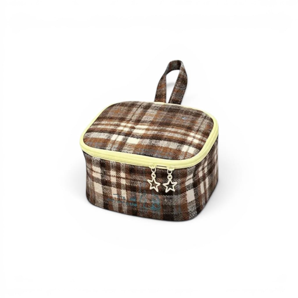 La Retvi | Trousse de Toilette Rétro Tartan Femme