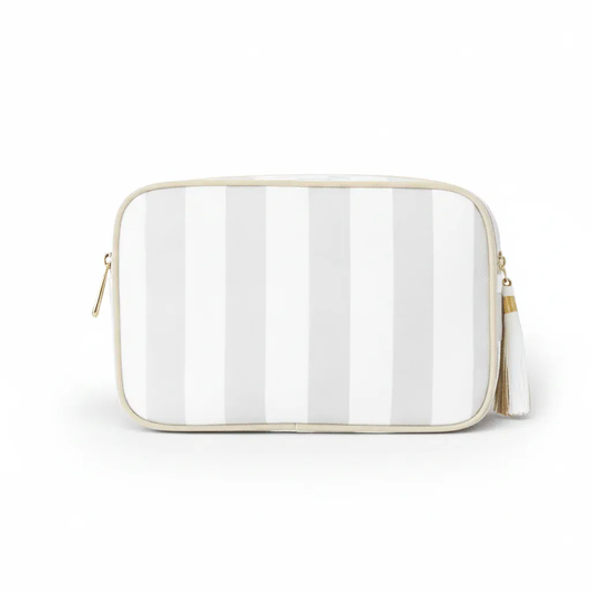La Righo | Trousse Toilette Personnalisable Rayures Pompon