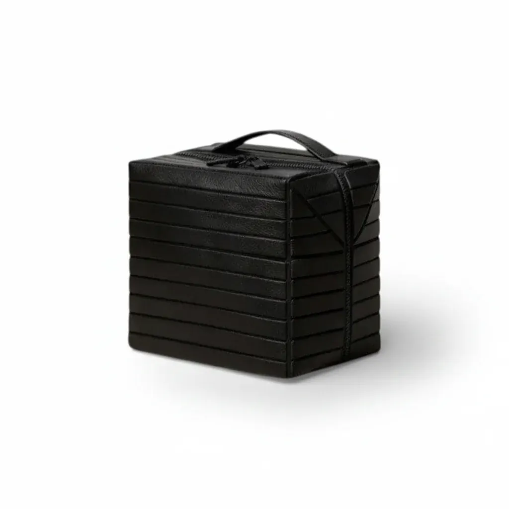 La Rigra | Grande Trousse Maquillage Femme PVC Rigide Rayé