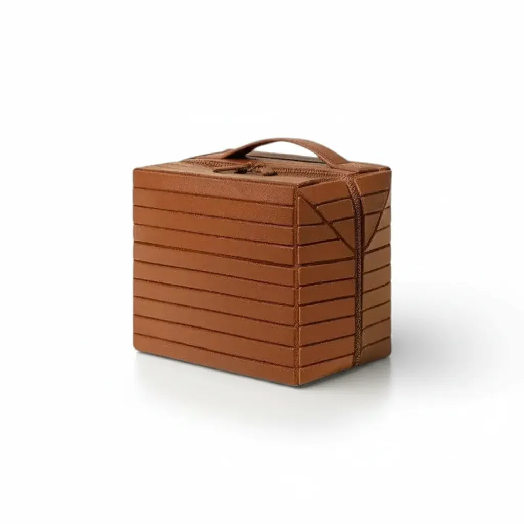 La Rigra | Grande Trousse Maquillage Femme PVC Rigide Rayé