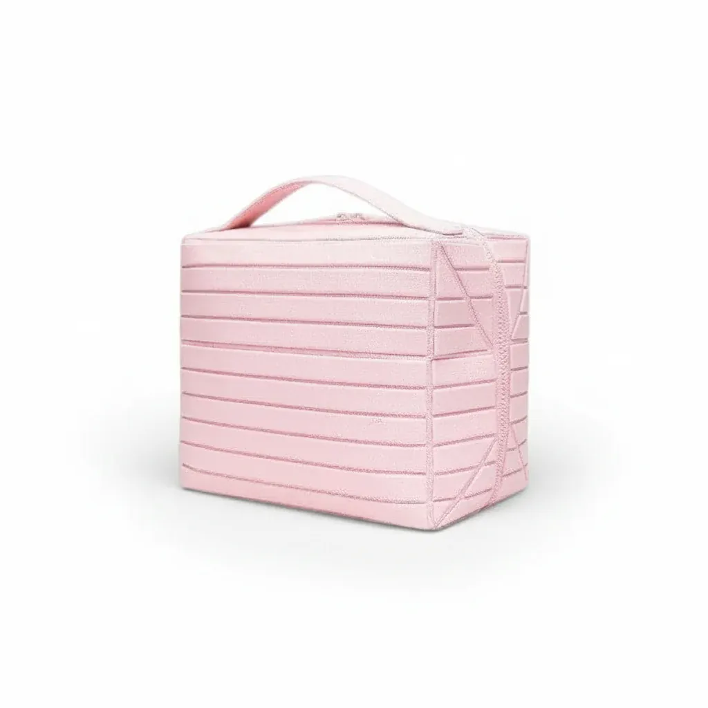 La Rigra | Grande Trousse Maquillage Femme PVC Rigide Rayé