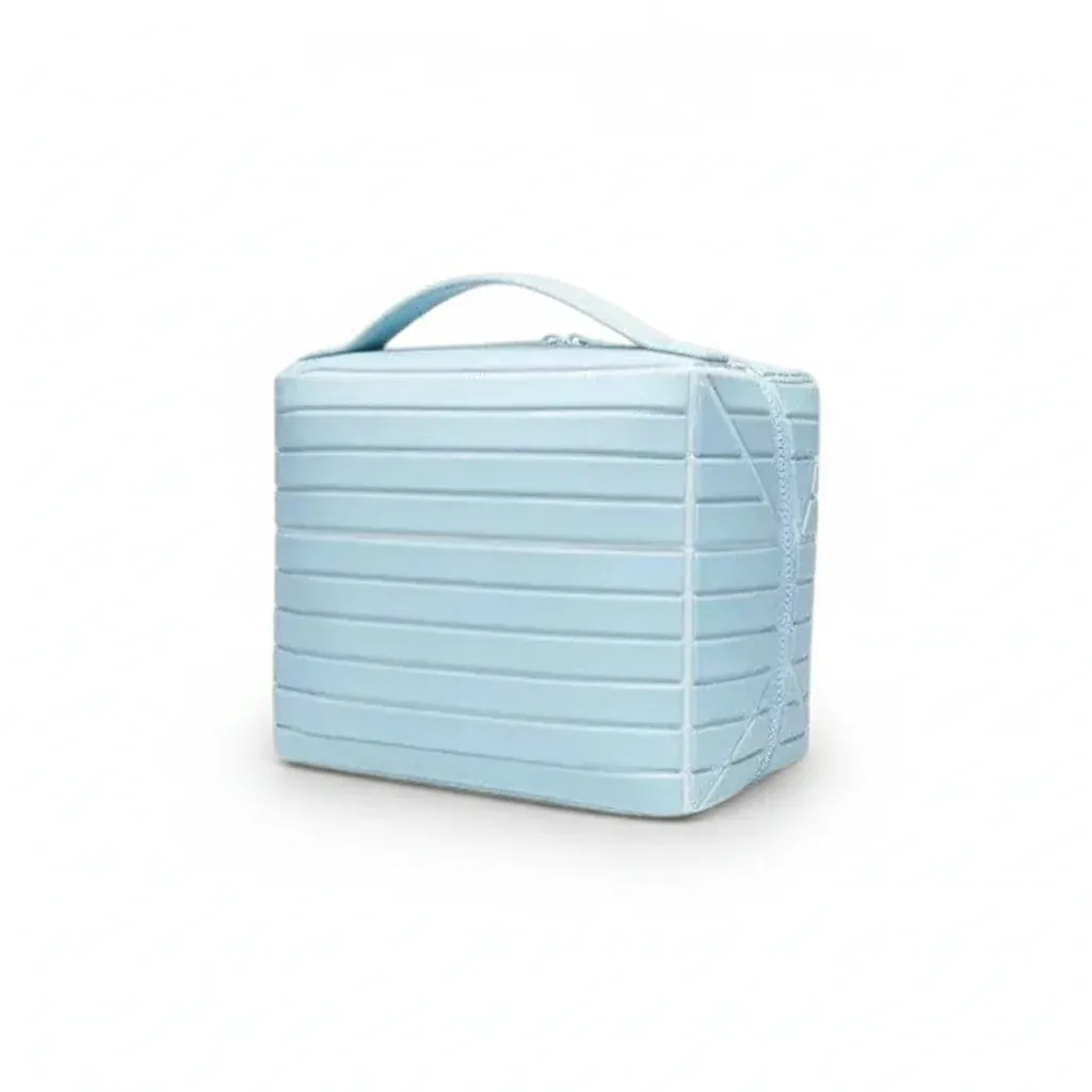 La Rigra | Grande Trousse Maquillage Femme PVC Rigide Rayé