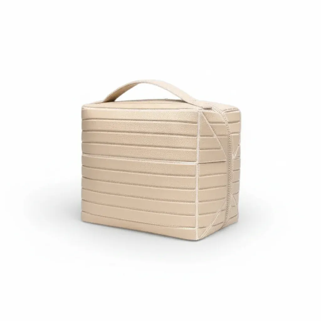 La Rigra | Grande Trousse Maquillage Femme PVC Rigide Rayé