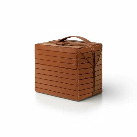La Rigra | Grande Trousse Maquillage Femme PVC Rigide Rayé