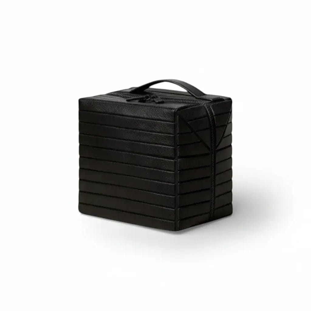 La Rigra | Grande Trousse Maquillage Femme PVC Rigide Rayé