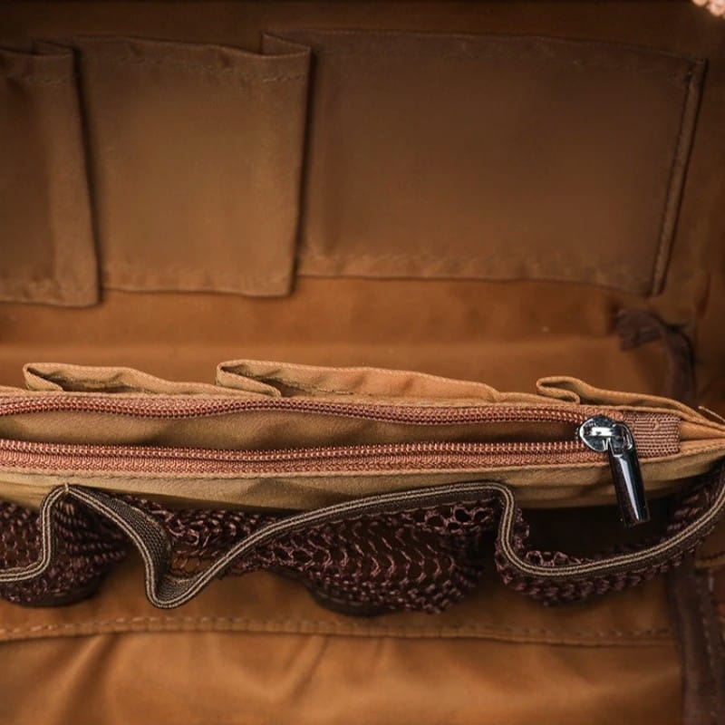 La Rigra | Grande Trousse Maquillage Femme PVC Rigide Rayé