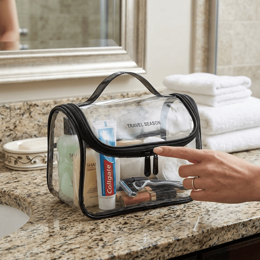 La Rigvi | Trousse Transparente PVC Rigide Grande Capacité
