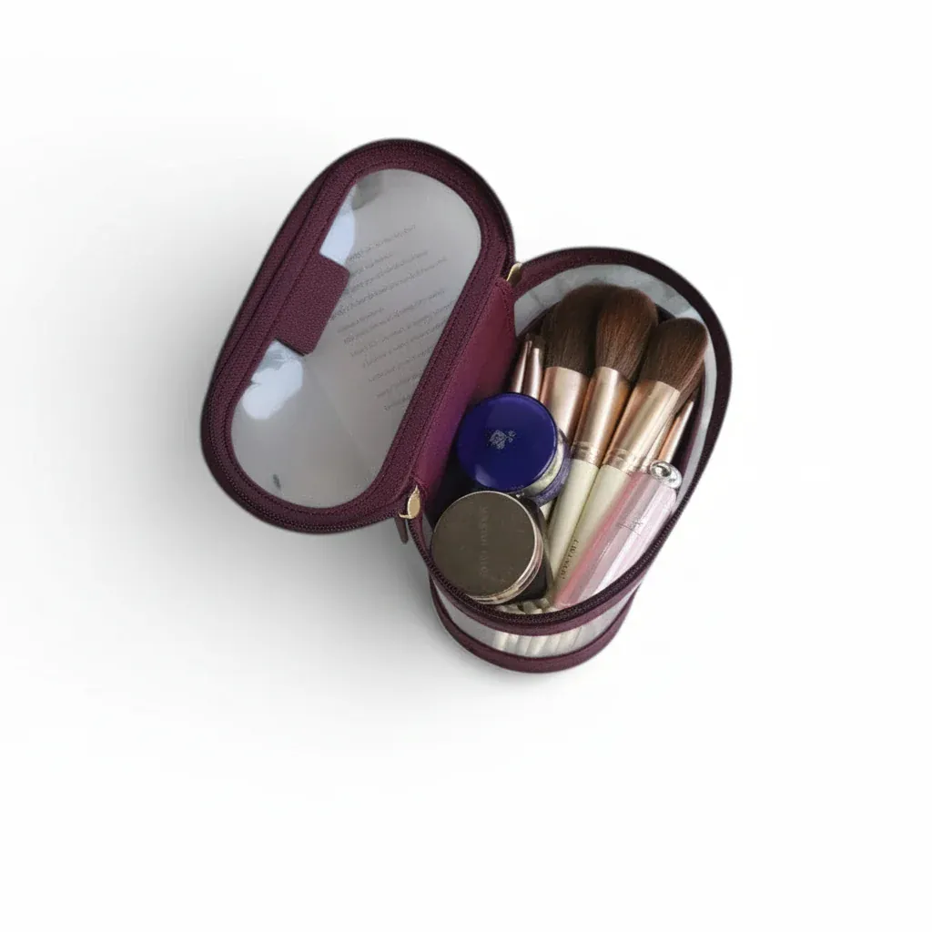 La Saffi | Trousse Transparente Saffiano Personnalisable