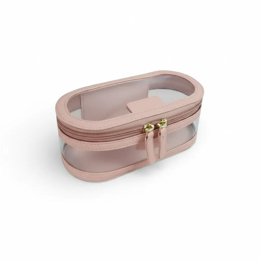 La Saffi | Trousse Transparente Saffiano Personnalisable