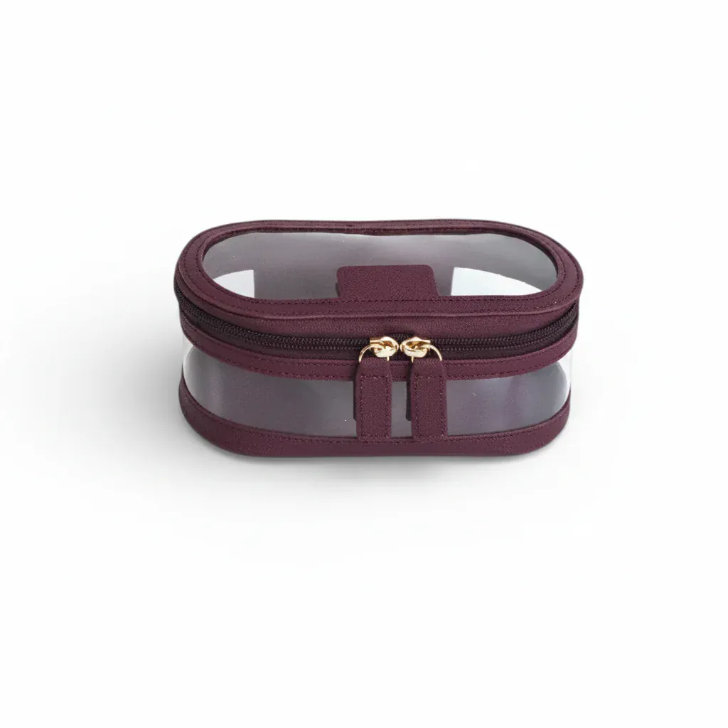 La Saffi | Trousse Transparente Saffiano Personnalisable
