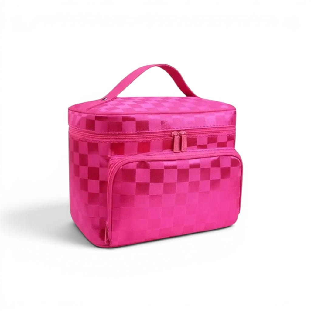 La Stria | Trousse Femme Nylon Rayé Étanche Chic