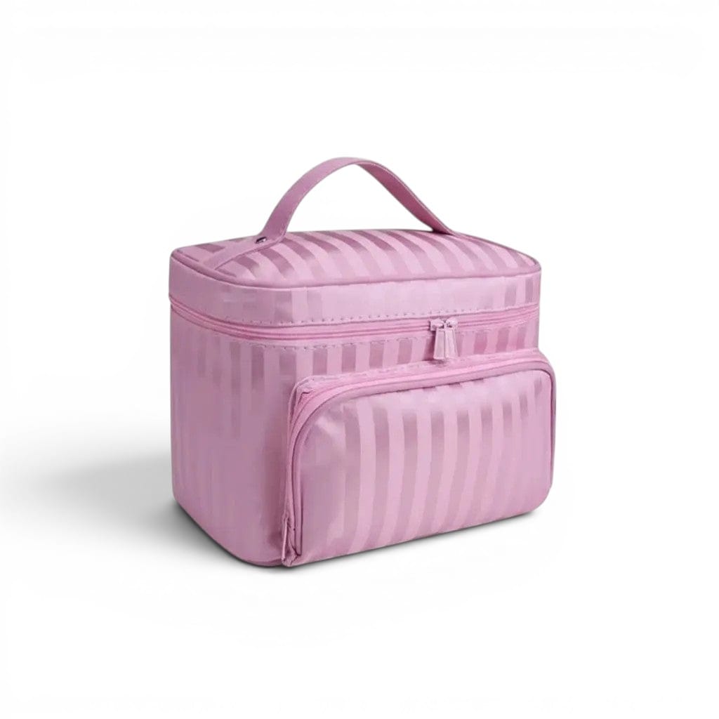 La Stria | Trousse Femme Nylon Rayé Étanche Chic