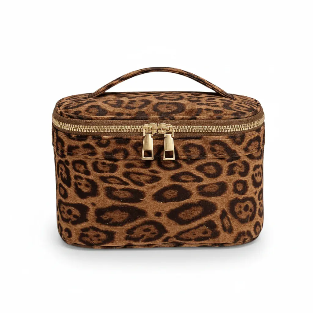 La Sueda | Trousse Maquillage Suède Vintage Grande Capacité