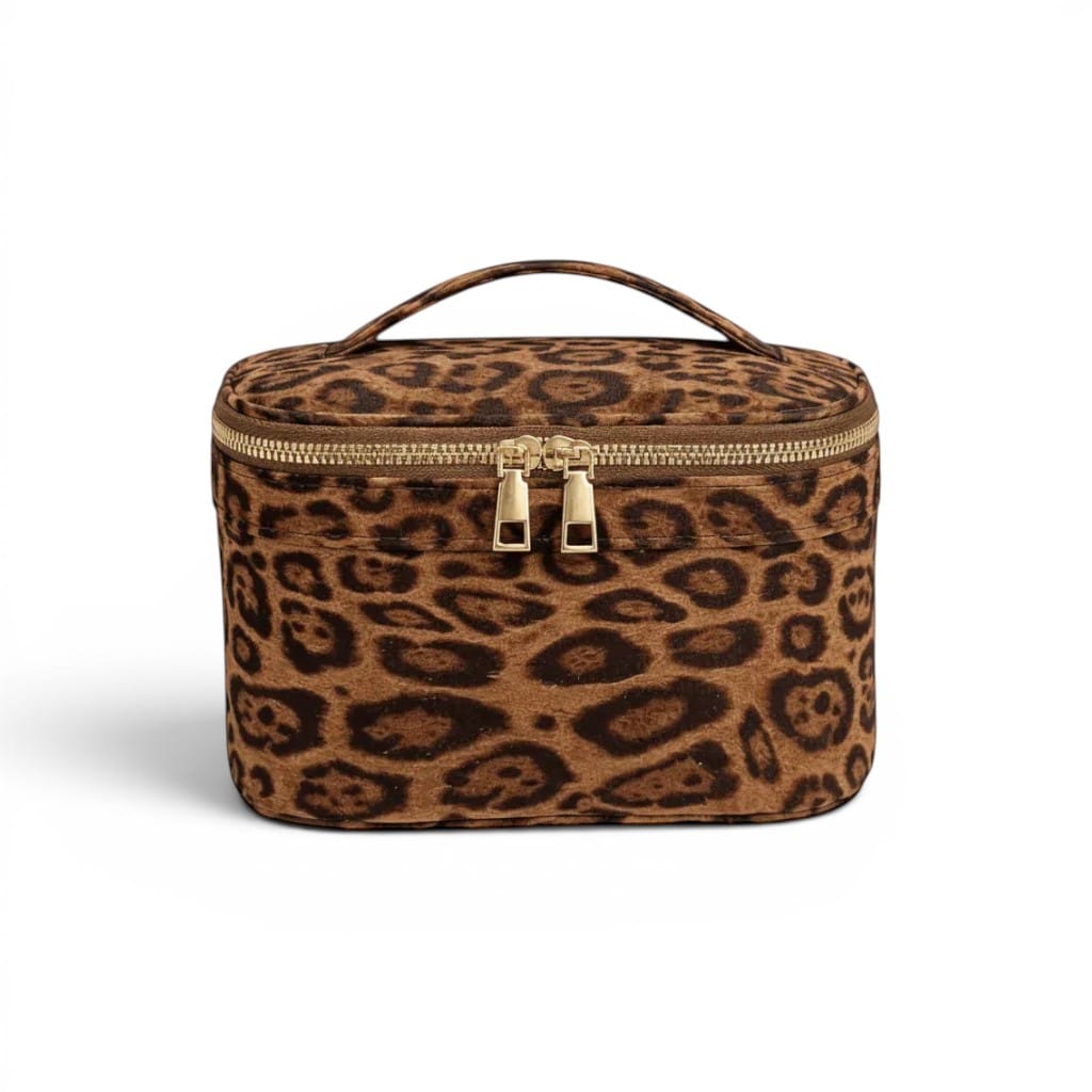 La Sueda | Trousse Maquillage Suède Vintage Grande Capacité