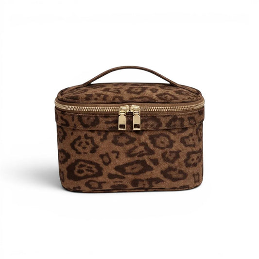 La Sueda | Trousse Maquillage Suède Vintage Grande Capacité