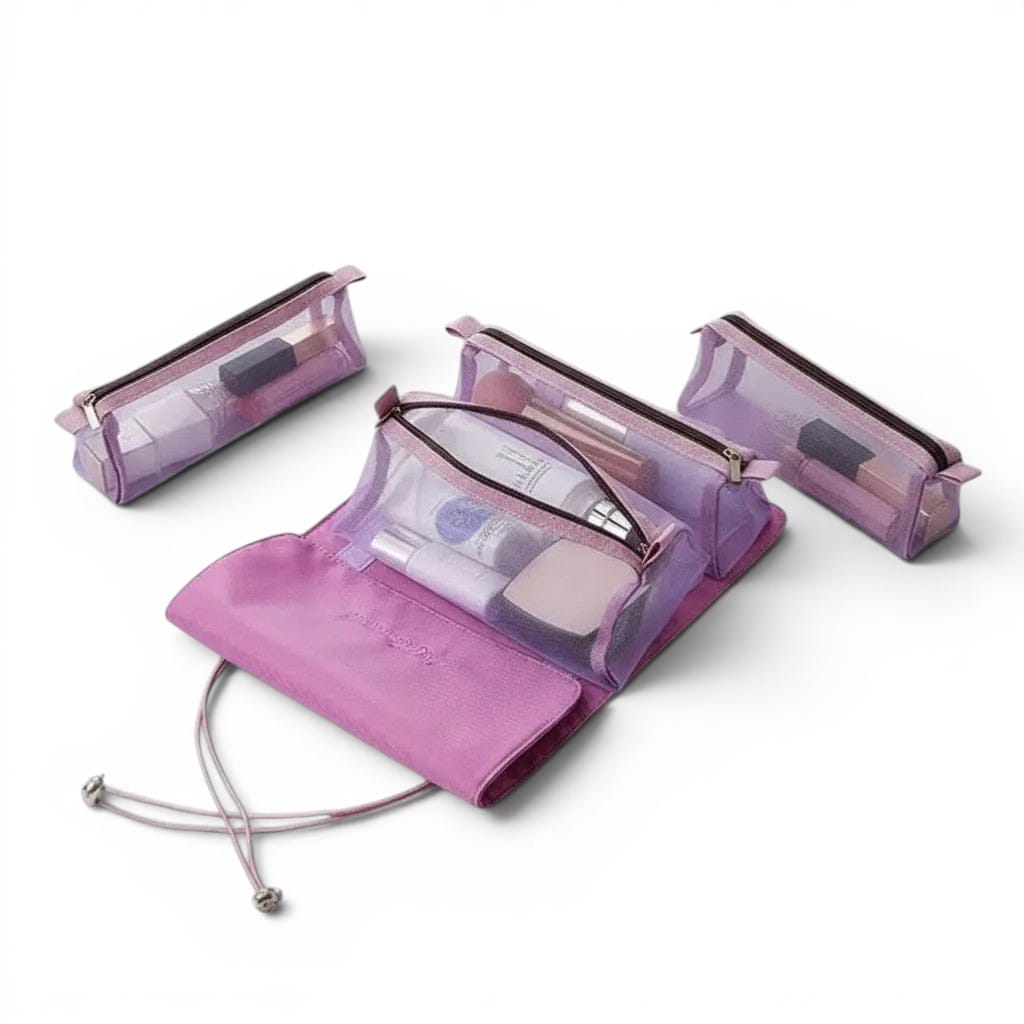 La Sunta | Trousse de Toilette 4 en 1 Détachable Maille Pliable