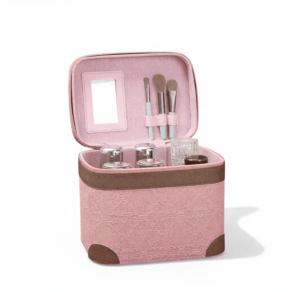 La Tressa | Vanity Maquillage PU Tressé Grande Capacité