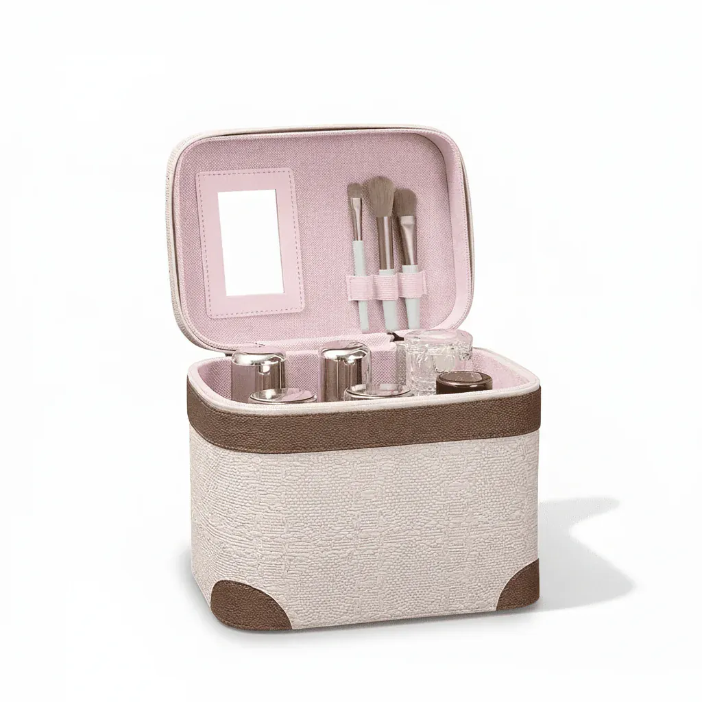 La Tressa | Vanity Maquillage PU Tressé Grande Capacité
