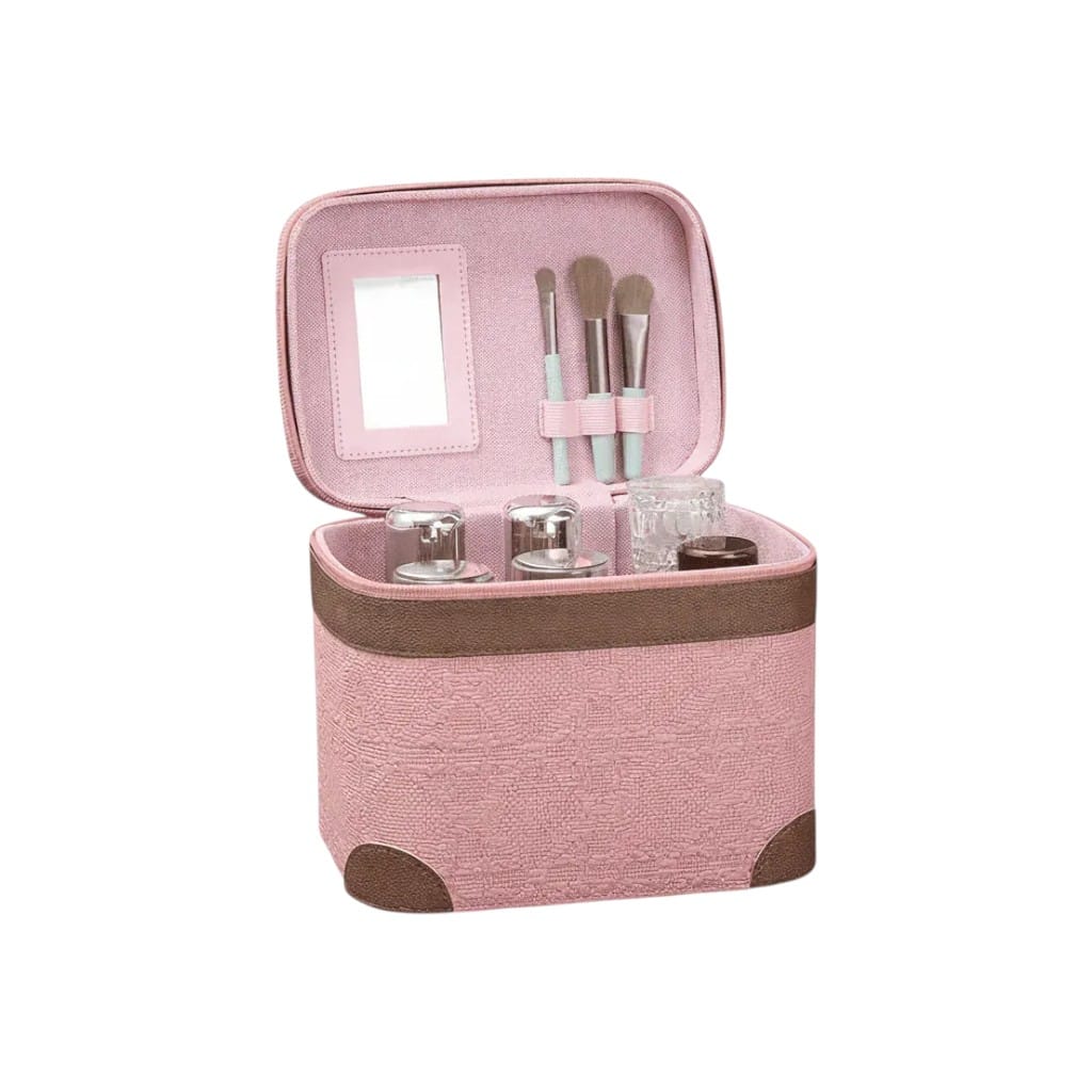 La Tressa | Vanity Maquillage PU Tressé Grande Capacité
