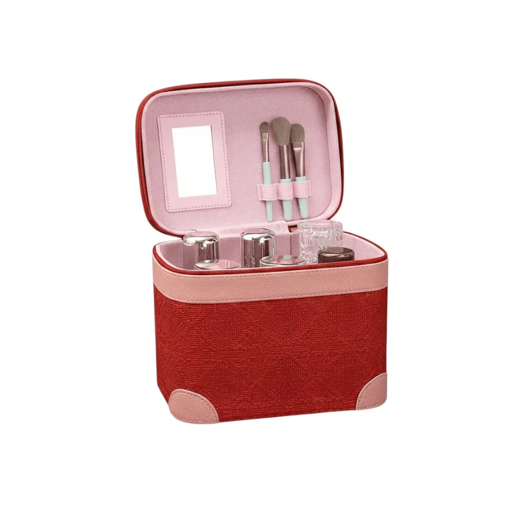 La Tressa | Vanity Maquillage PU Tressé Grande Capacité
