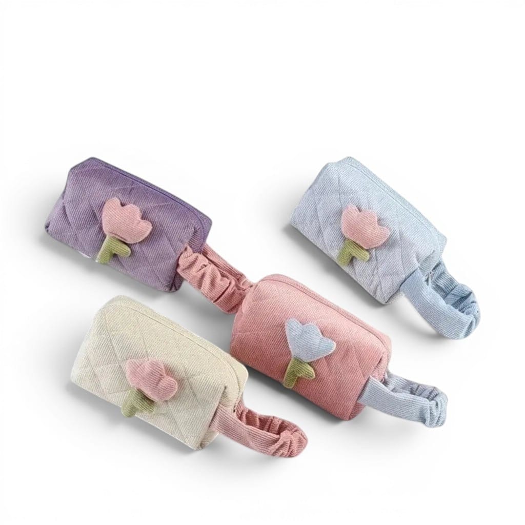 La Tulvi | Trousse Enfant Velours Côtelé Tulipes