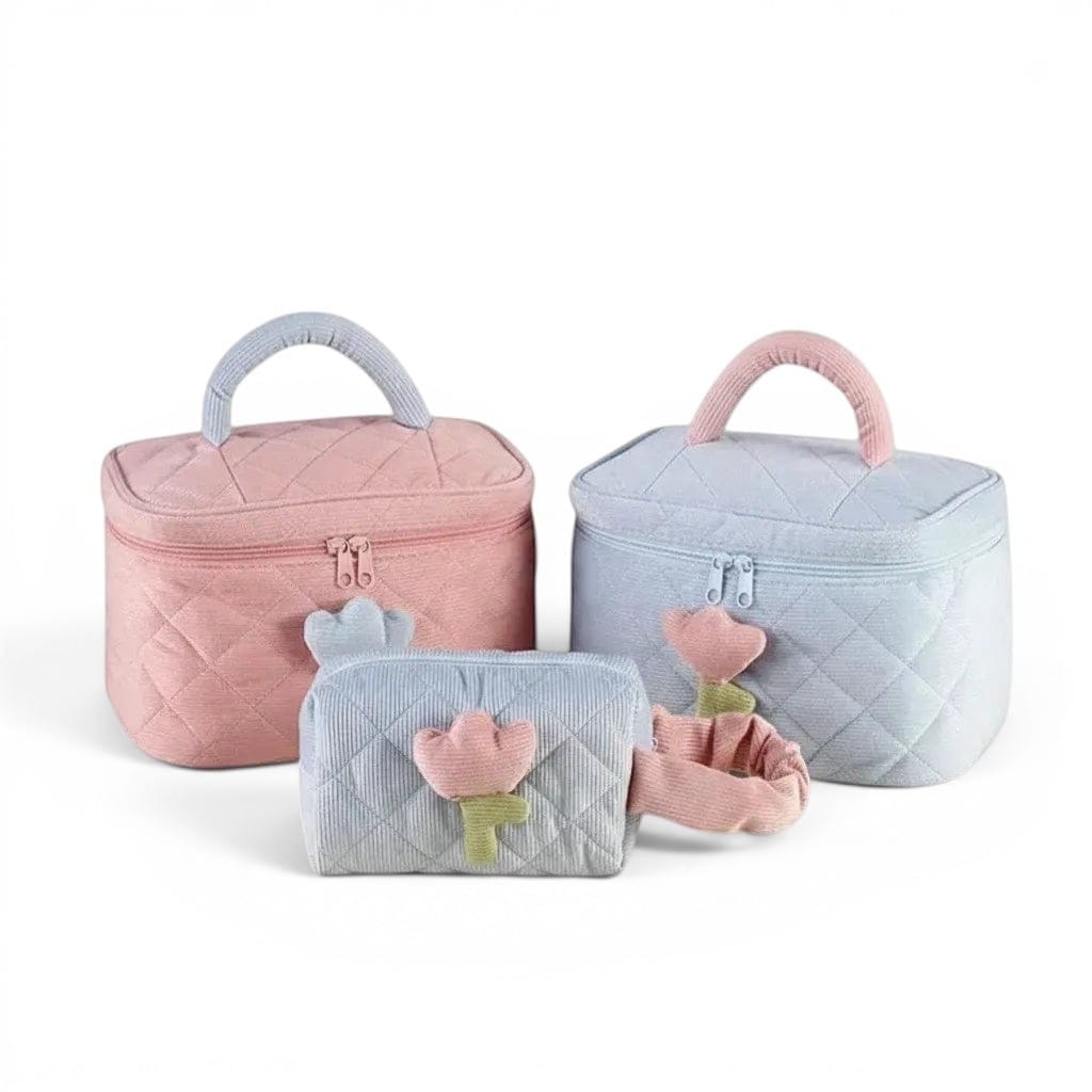 La Tulvi | Trousse Enfant Velours Côtelé Tulipes