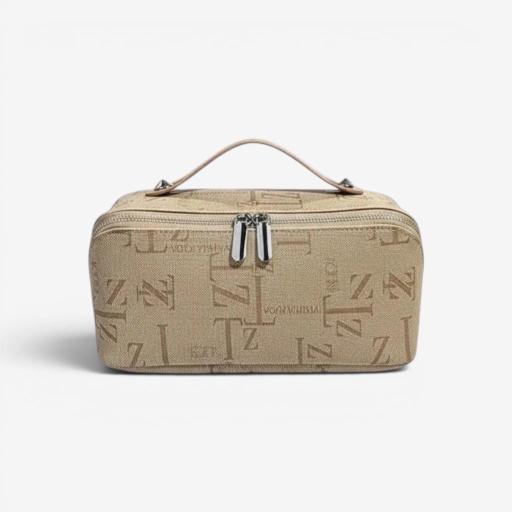 La Vela | Trousse de Toilette Femme - Simili Cuir Double Zip