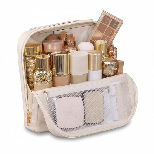 La Verti | Trousse Maquillage Cuir PU Verticale Compartiments