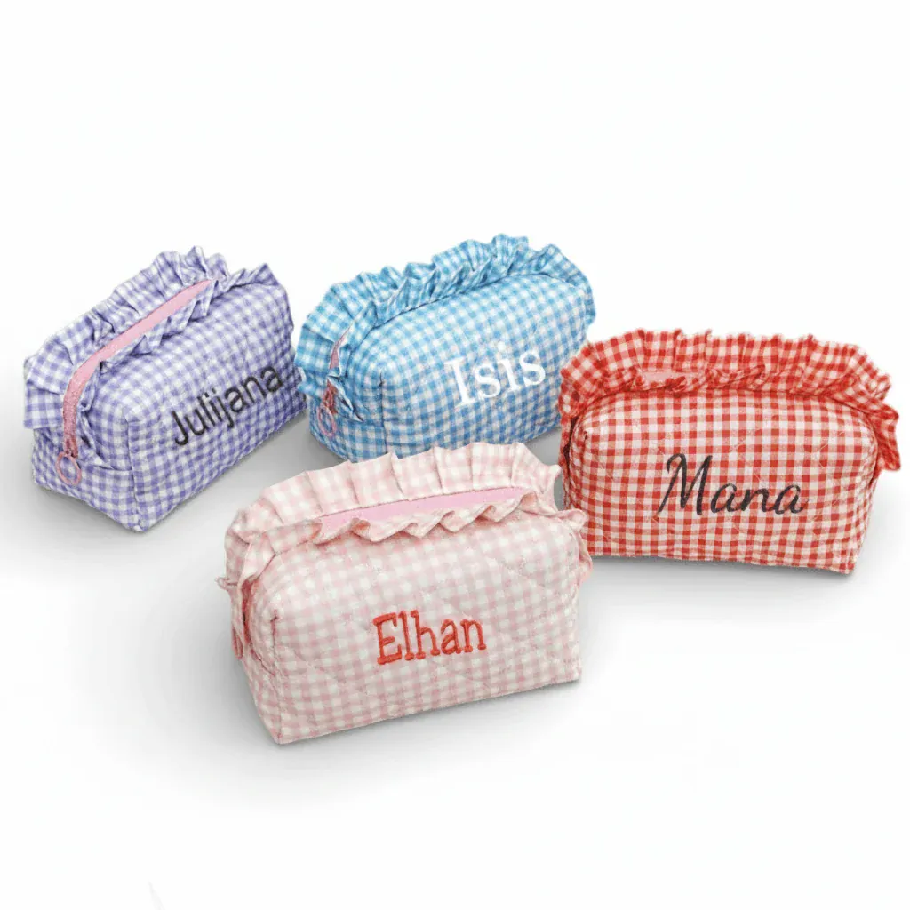 La Vichi | Trousse Toilette Personnalisable Vichy Volant