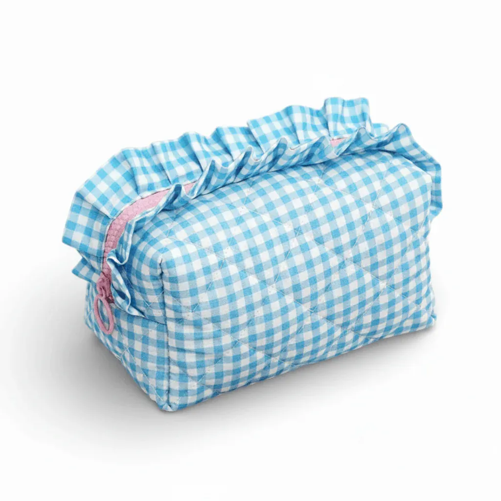 La Vichi | Trousse Toilette Personnalisable Vichy Volant