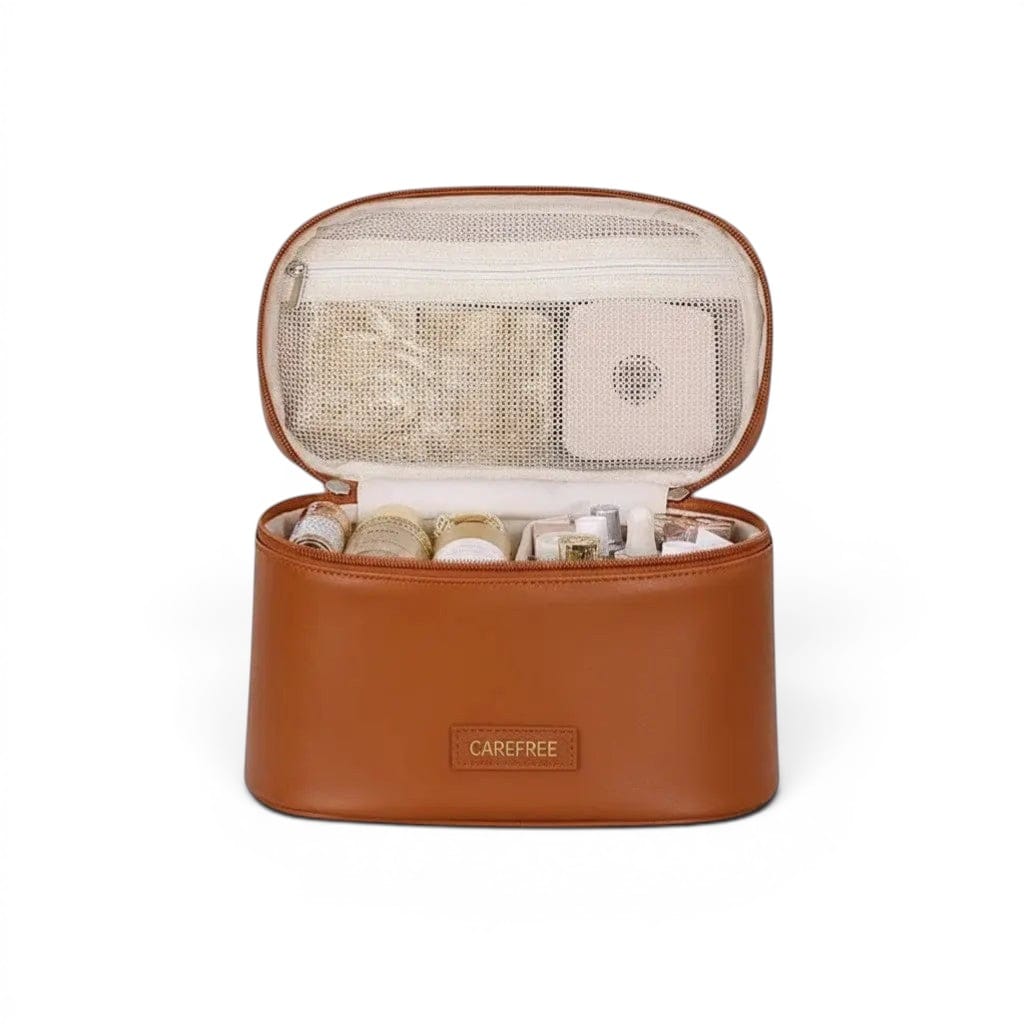 La Viva | Trousse de Toilette Femme - Vanity Simili Cuir Large Ouverture