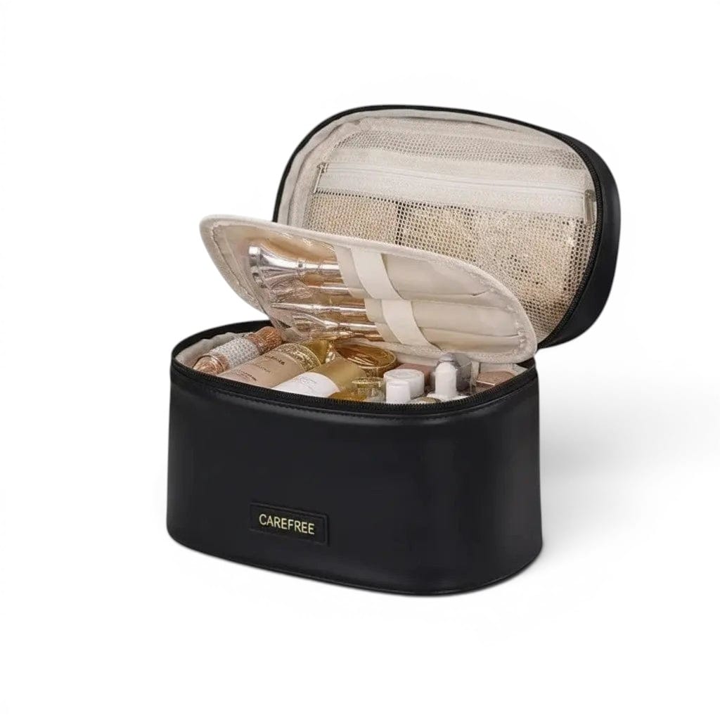 La Viva | Trousse de Toilette Femme - Vanity Simili Cuir Large Ouverture