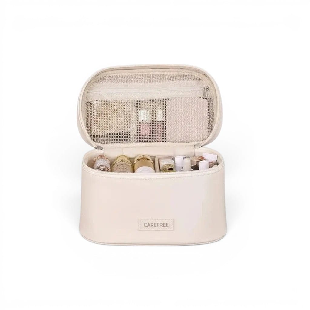 La Viva | Trousse de Toilette Femme - Vanity Simili Cuir Large Ouverture