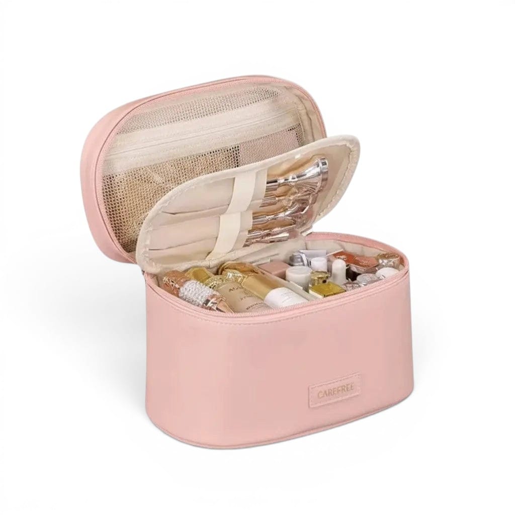 La Viva | Trousse de Toilette Femme - Vanity Simili Cuir Large Ouverture