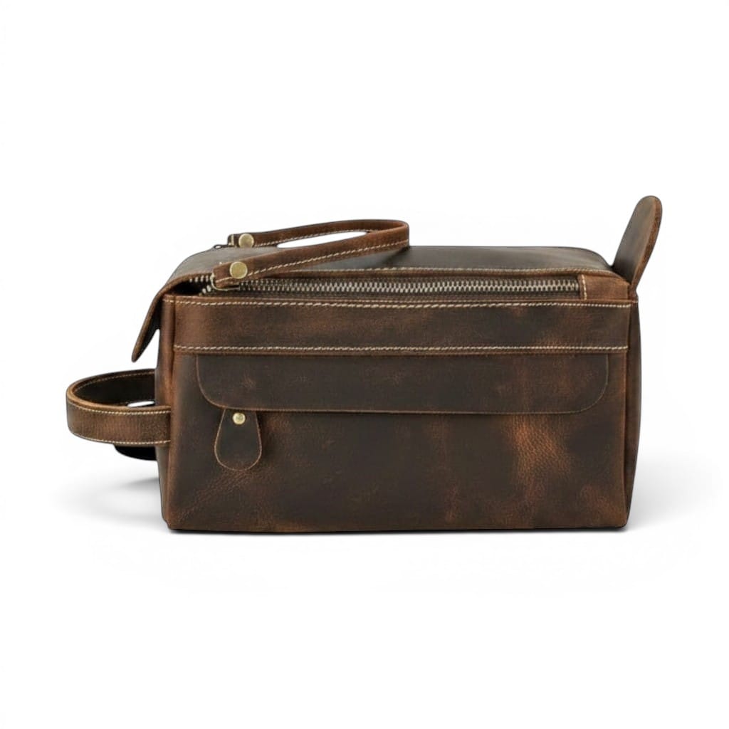 Le Birdo | Trousse Homme Cuir Véritable Rivets de Protection