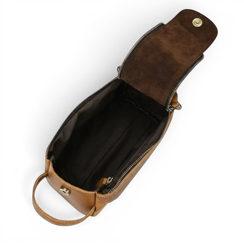 Le Birdo | Trousse Homme Cuir Véritable Rivets de Protection
