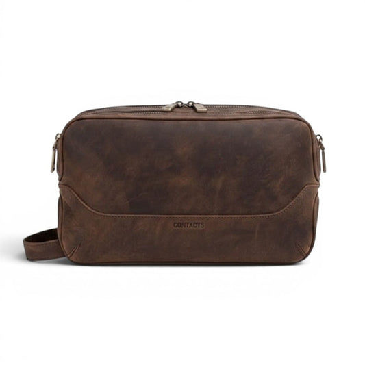 Le Fosco | Trousse Homme Cuir Crazy Horse Design Épuré