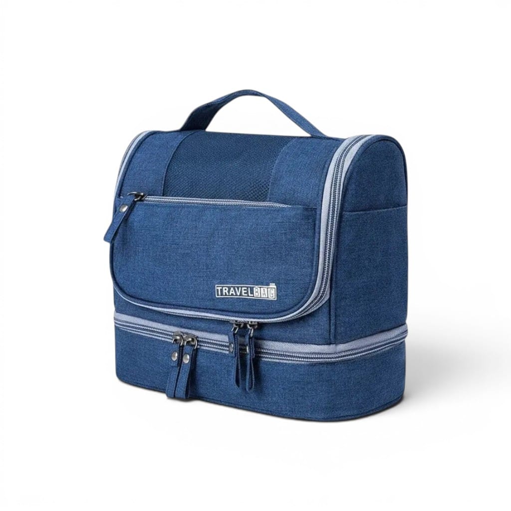 Le Granto | Trousse de Toilette Suspendue Homme Oxford Sec/Humide