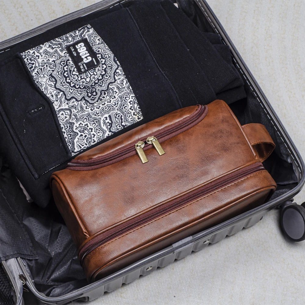 Le Pendo | Grande Trousse de Toilette Homme Simili Cuir