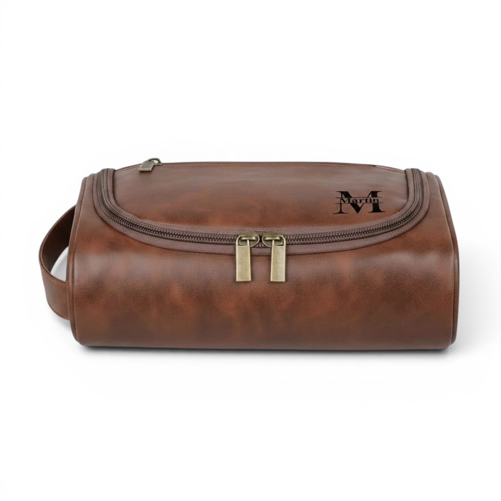 Le Rondo | Trousse Homme Simili Cuir Rétro Compacte