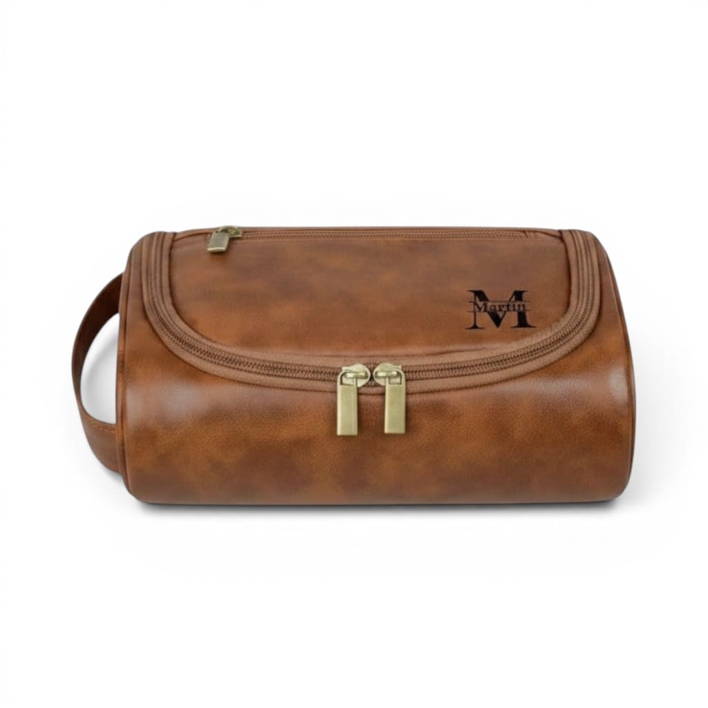 Le Rondo | Trousse Homme Simili Cuir Rétro Compacte