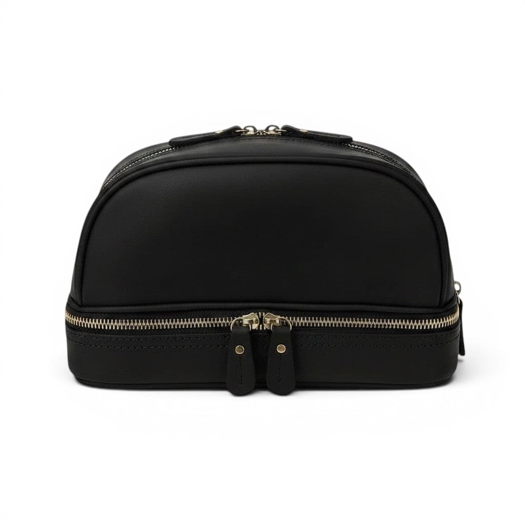 Le Rotondo | Trousse Homme Cuir de Vache Forme Arrondie Double Zip