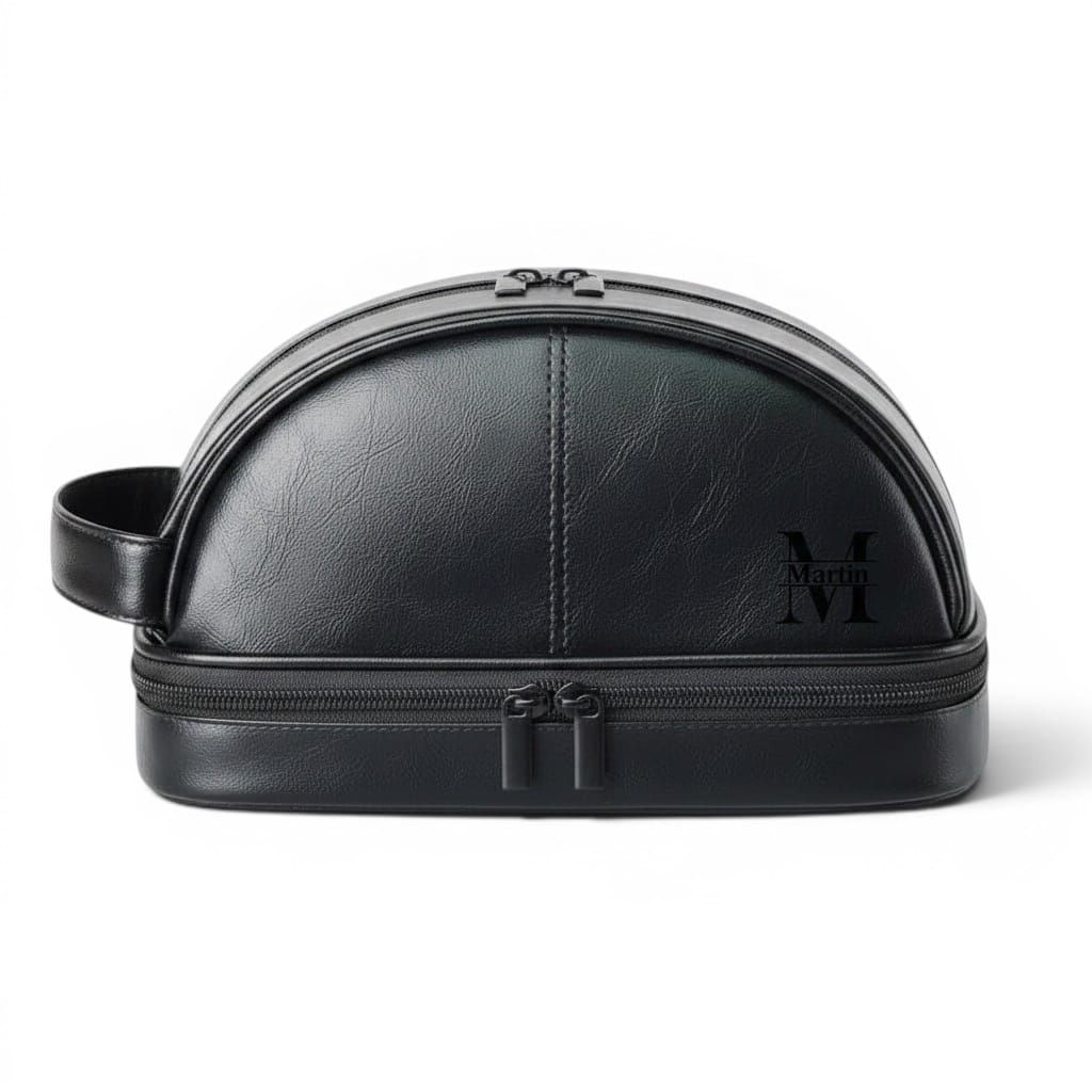 Le Tondo | Trousse Homme Simili Cuir Forme Arrondie