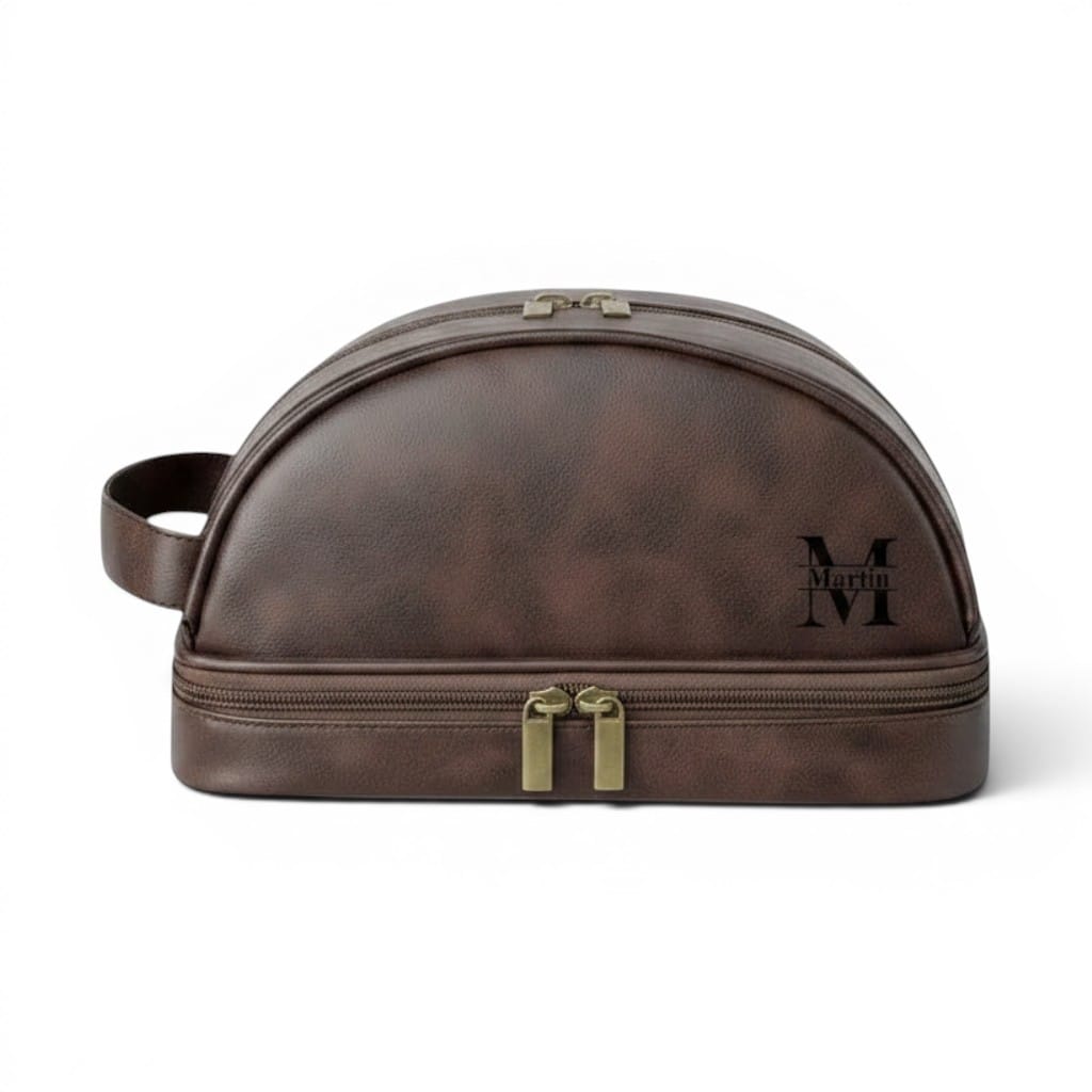 Le Tondo | Trousse Homme Simili Cuir Forme Arrondie