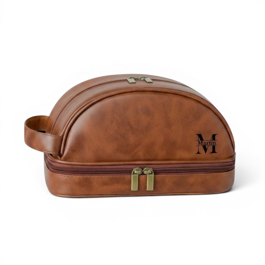 Le Tondo | Trousse Homme Simili Cuir Forme Arrondie