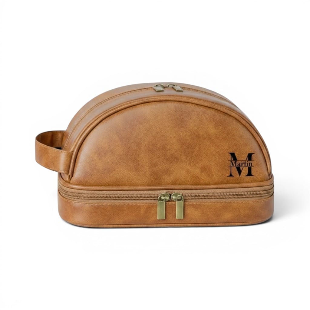 Le Tondo | Trousse Homme Simili Cuir Forme Arrondie