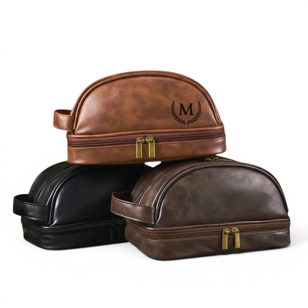 Le Tondo | Trousse Homme Simili Cuir Forme Arrondie